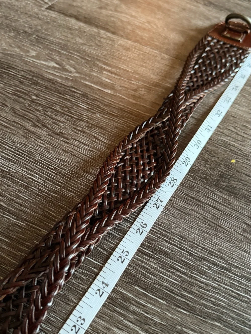 Vintage Brown Braided Woven Hip Waist Belt | Boho Western Cottagecore